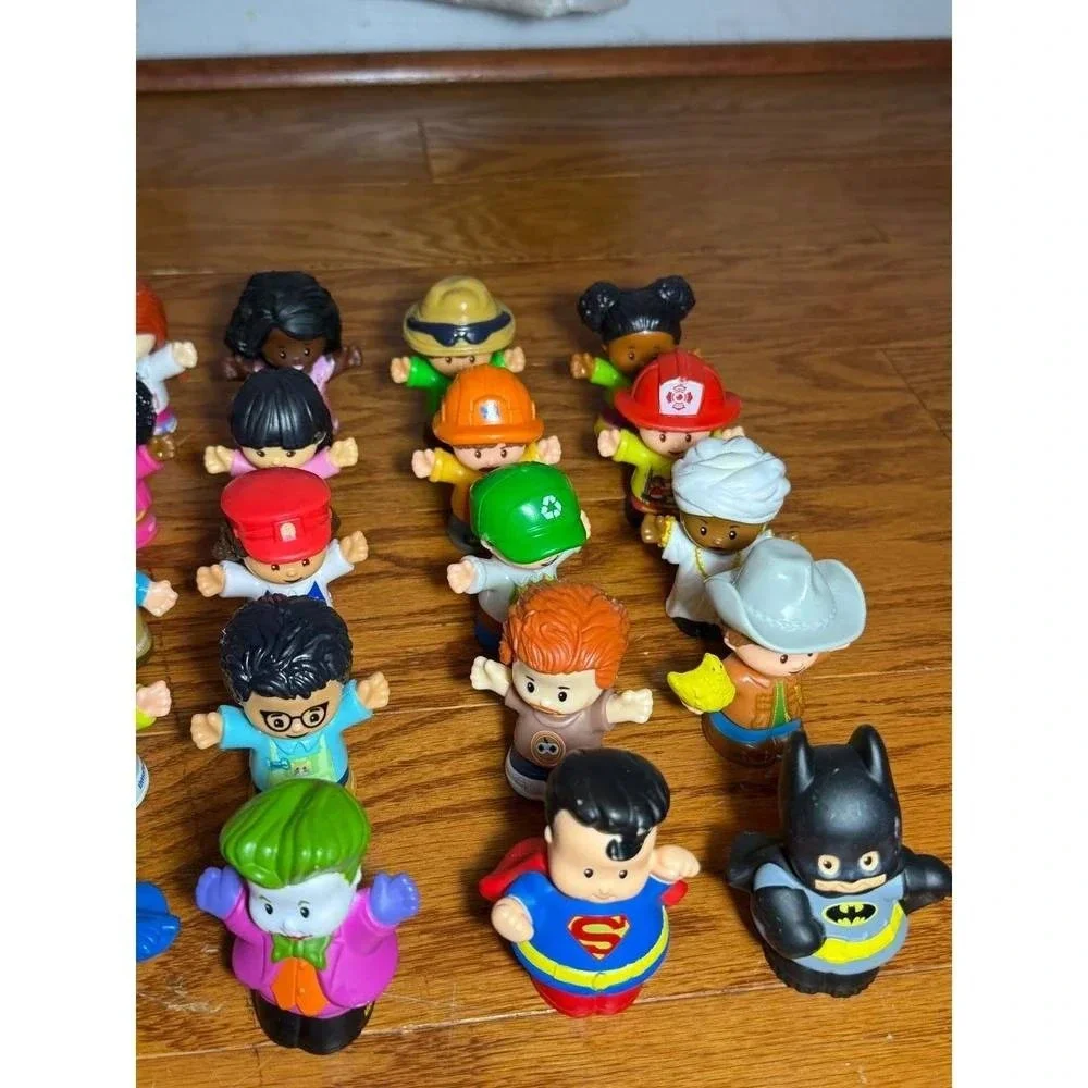Little People - 50 Characters Lot - DC Superheroes, Amelia Earhart, Barbie